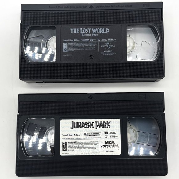 (2) Jurassic Park (original) & The Lost World w/ Hologram Dinosaur VHS Movies - Picture 4 of 5